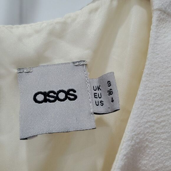 ASOS Creamy White Cocktail Dress sz 4 - Picture 3 of 5
